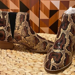 Madewell Corina Snake Embossed Bootie